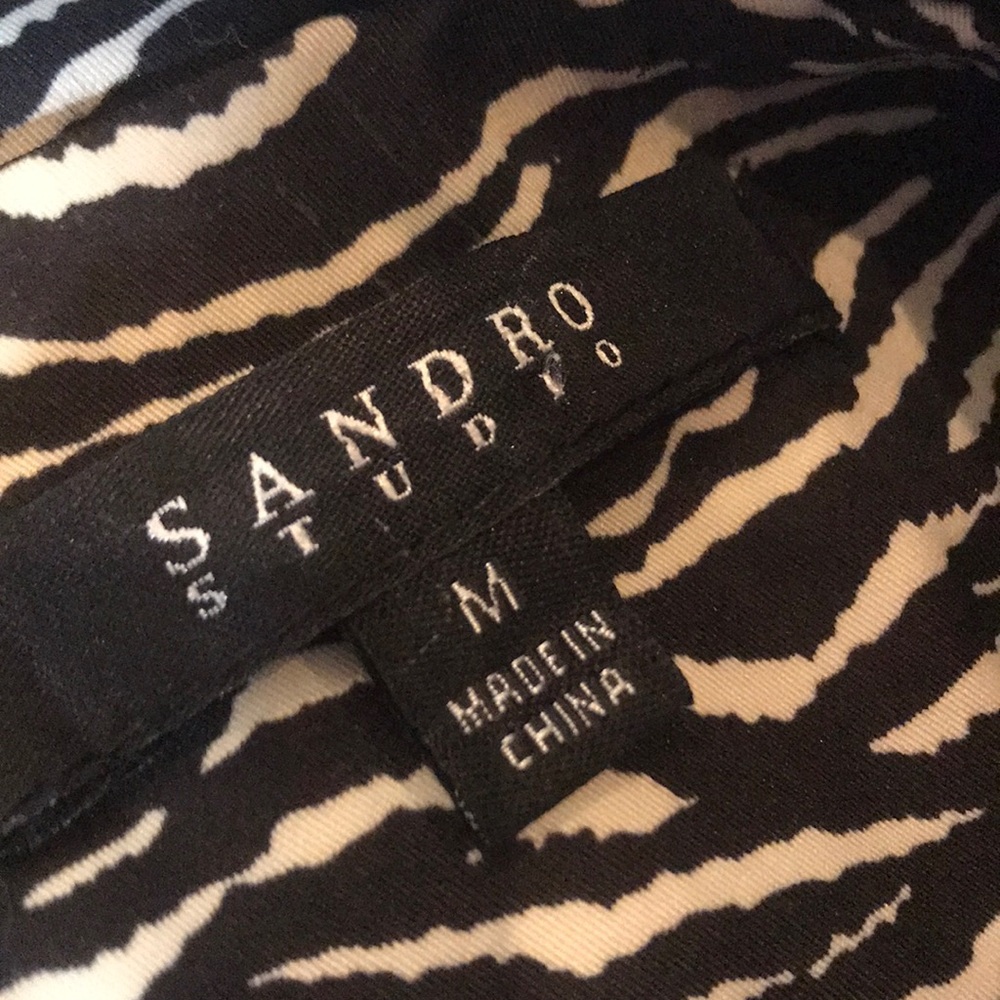 Sandro Studios Zebra Print Jacket With Sash - image 6